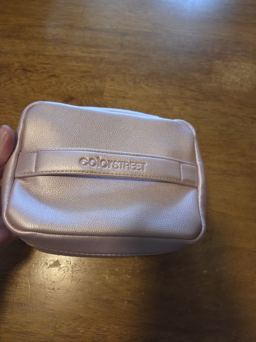 Color Street Metallic Rose Cosmetic Pouch